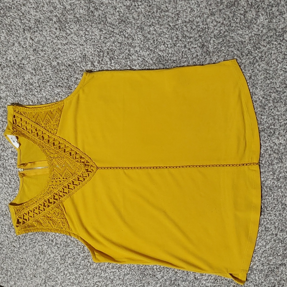 Saffron Macrame Tank
